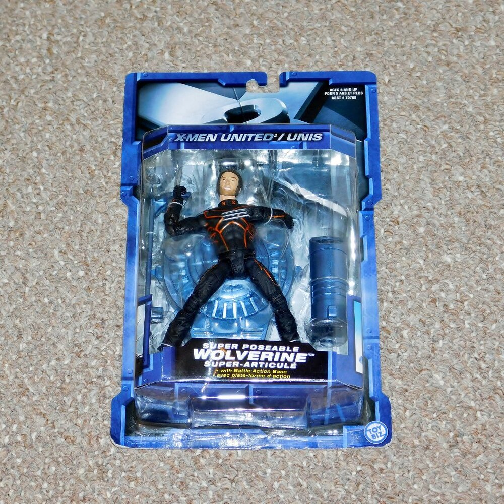 Y2K 2003 ToyBiz X2: X-Men United Super Poseable Wolverine Figure MOC Brand New